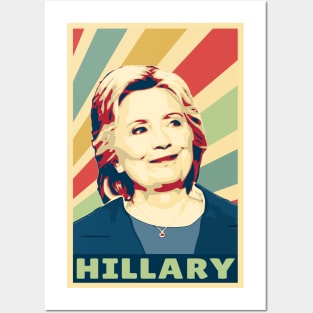 Hillary Clinton Vintage Colors Posters and Art